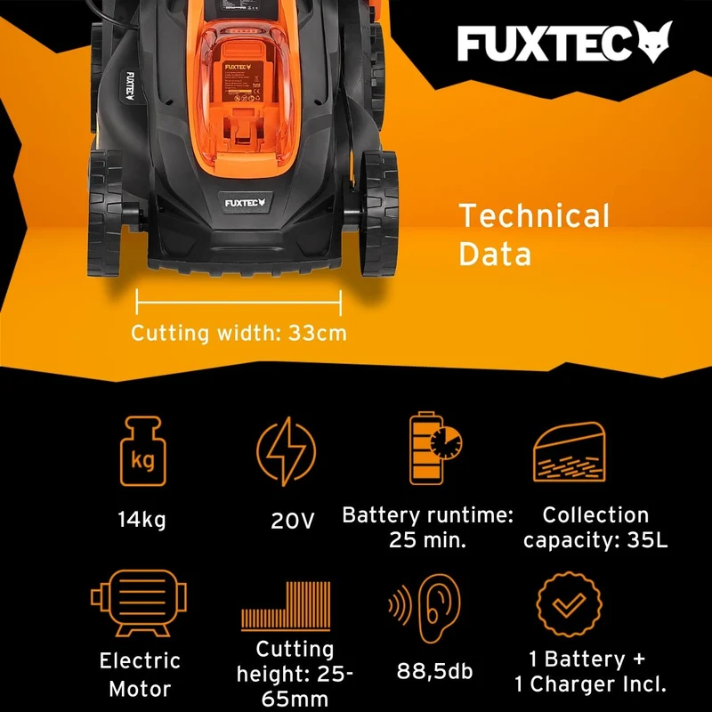 FUXTEC Tondeuse sans fil FX-LM2030SET-UK