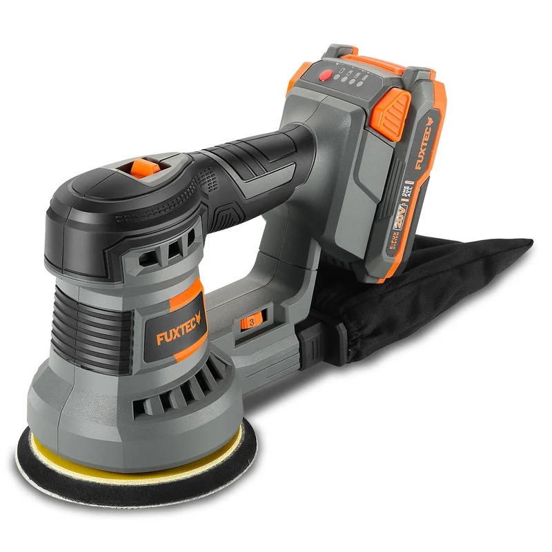 Ponceuse rotative sans fil 20V FX-E1RS20 SET avec 1 x batterie 2Ah, 1 x chargeur 1A
