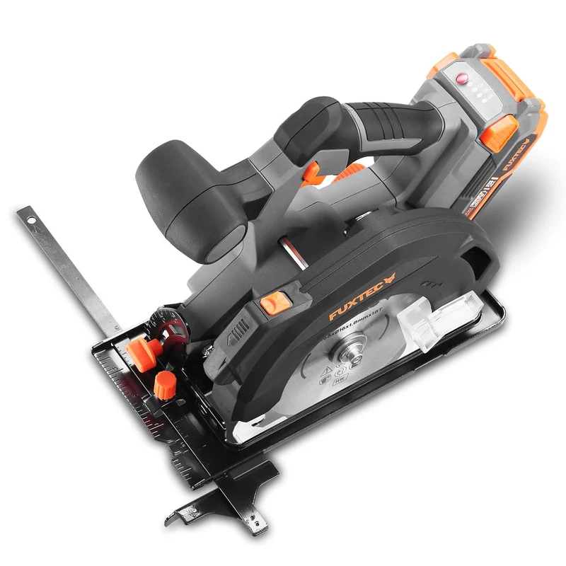 Scie circulaire portative batterie FUXTEC 20V FX-E1CS20 set avec batterie 4Ah et chargeur 1A