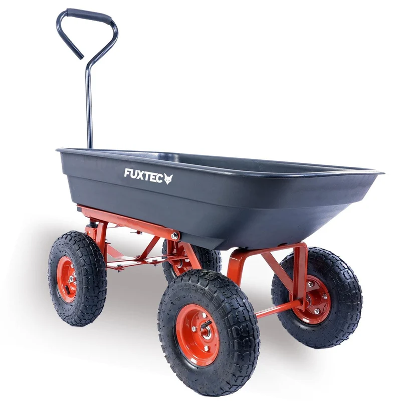 B-WARE Chariot de jardin à benne basculante FUXTEC FX-KW2175