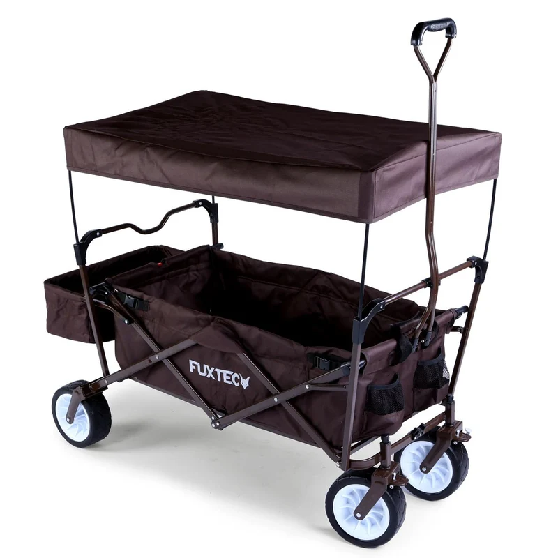B-WARE FUXTEC Chariot à pédales FX-BW100 MARRON CHOCOLAT