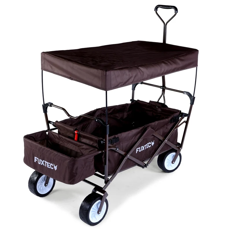 B-WARE FUXTEC Chariot à pédales FX-BW100 MARRON CHOCOLAT