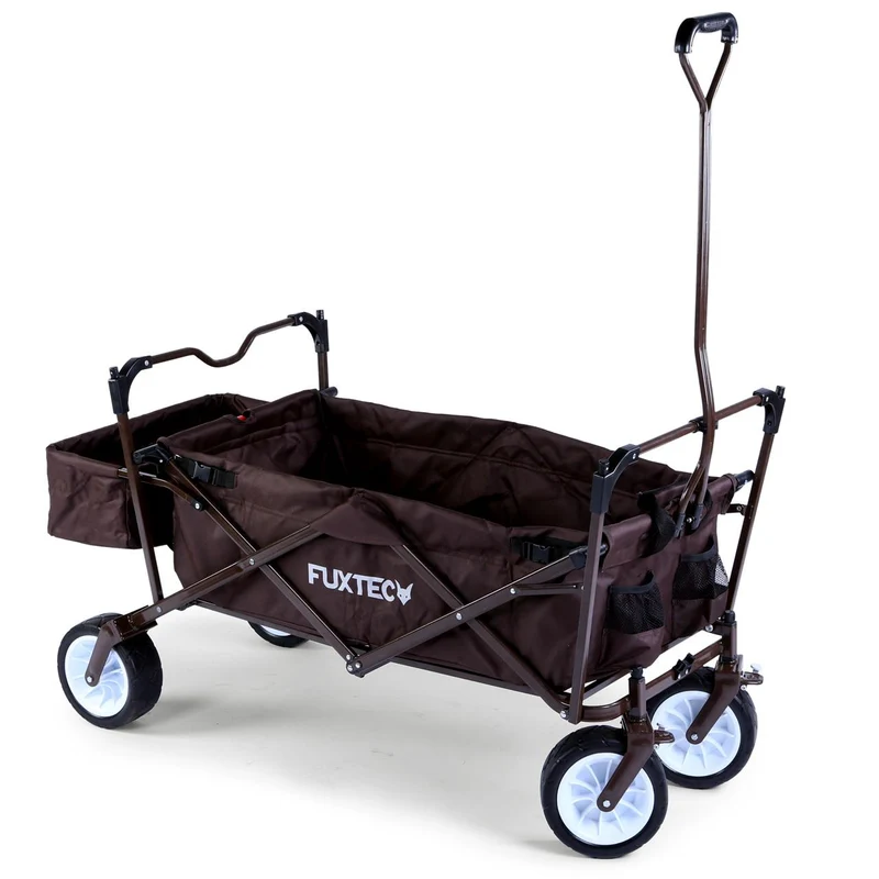 B-WARE FUXTEC Chariot à pédales FX-BW100 MARRON CHOCOLAT