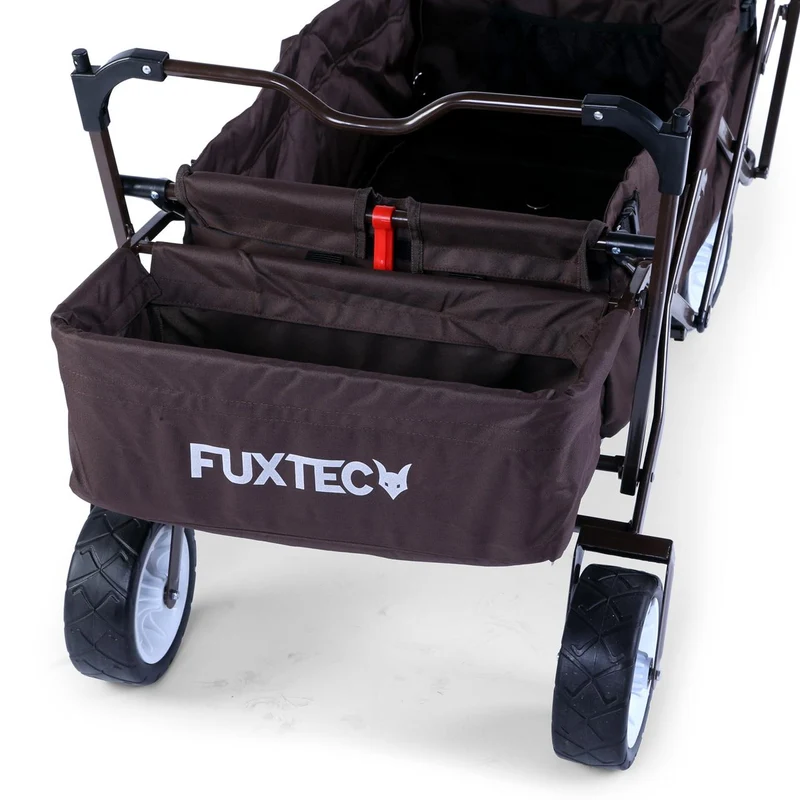 B-WARE FUXTEC Chariot à pédales FX-BW100 MARRON CHOCOLAT