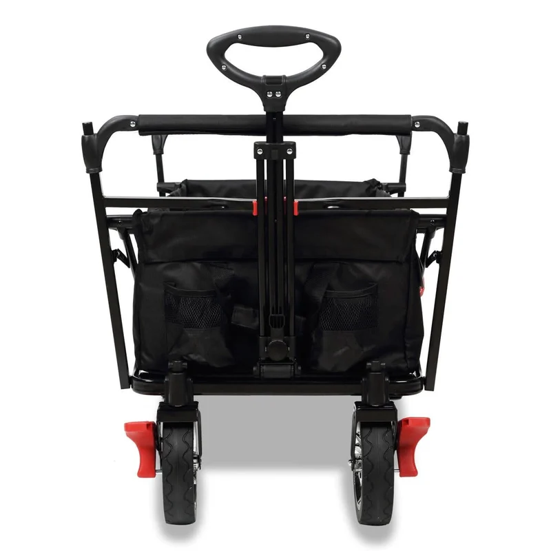 B-WARE Chariot à bras FUXTEC City Cruiser avec toit ouvrant NOIR