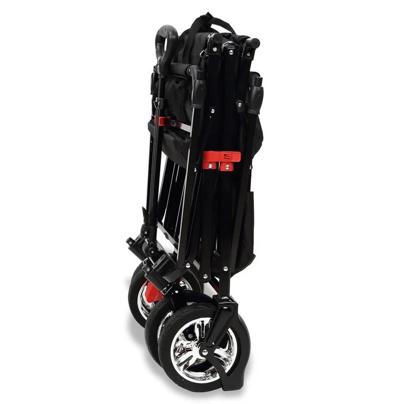 B-WARE Chariot à bras FUXTEC City Cruiser avec toit ouvrant NOIR