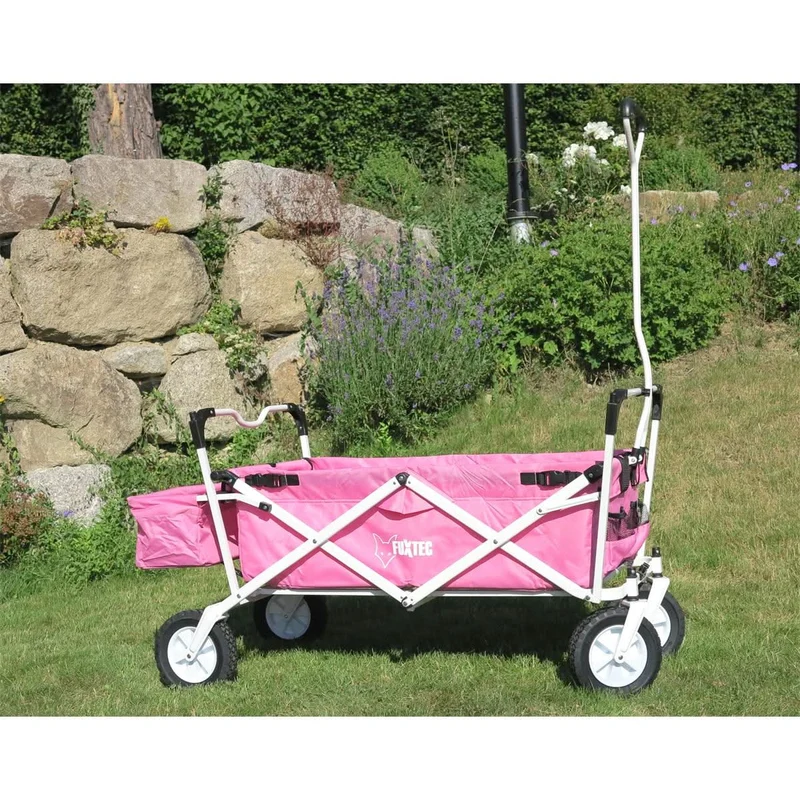 B-WARE FUXTEC Bollerwagen ROSA mit Sonnendach JW-76AR
