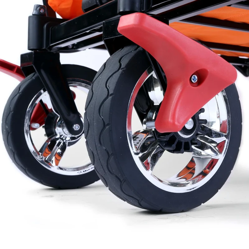 B-WARE Chariot à bras FUXTEC City Cruiser avec toit ouvrant ORANGE