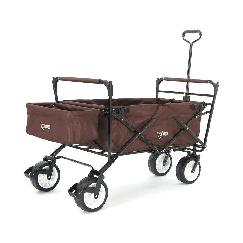 B-WARE FUXTEC - Chariot à bras MARRON avec toit solaire JW-76CB