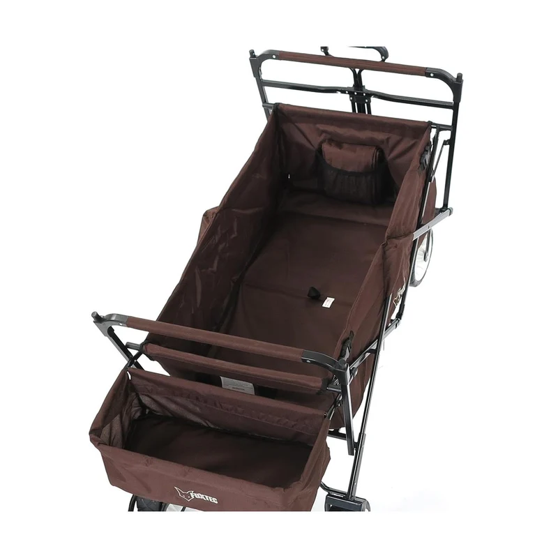 B-WARE FUXTEC - Chariot à bras MARRON avec toit solaire JW-76CB