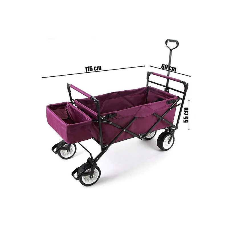 B-WARE FUXTEC - Chariot à bras MARRON avec toit solaire JW-76CB