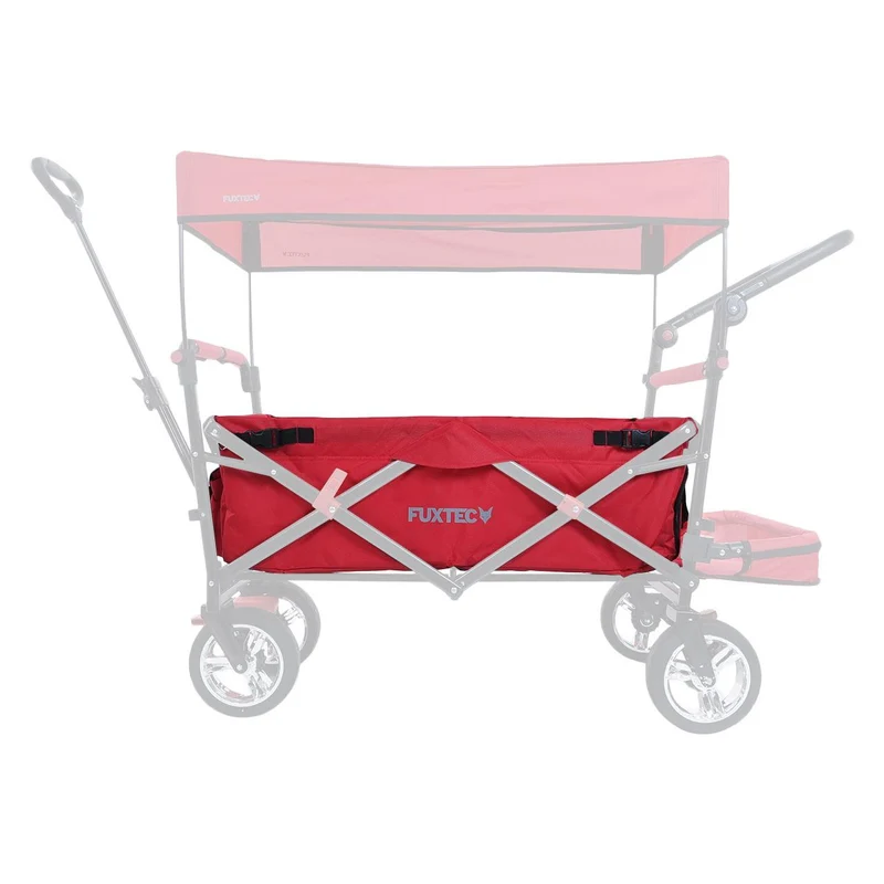 FUXTEC - Tissu d'habitacle chariot de transport pliable CT800 en rouge