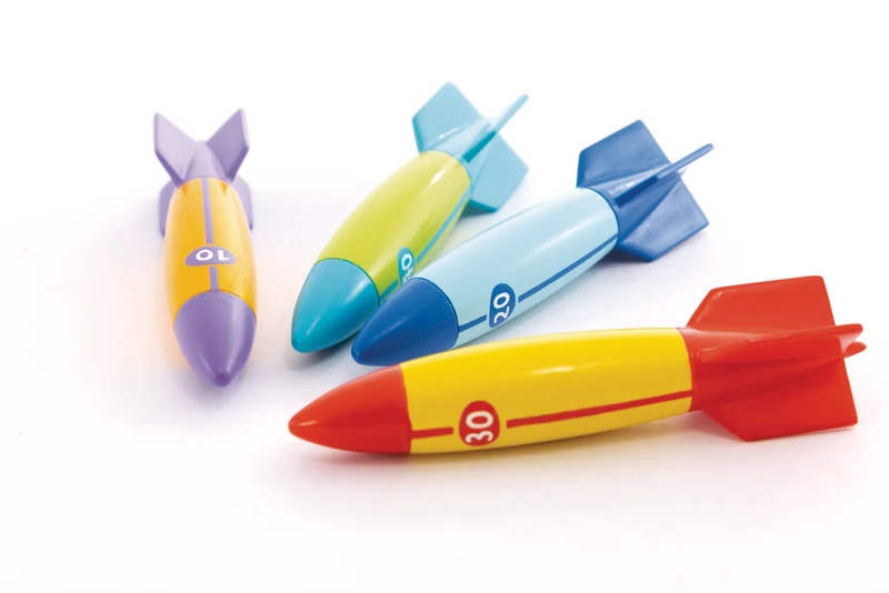 Siluri Subacquei Multicolore (Set da 4) 3cm x 3cm x 12cm Intex