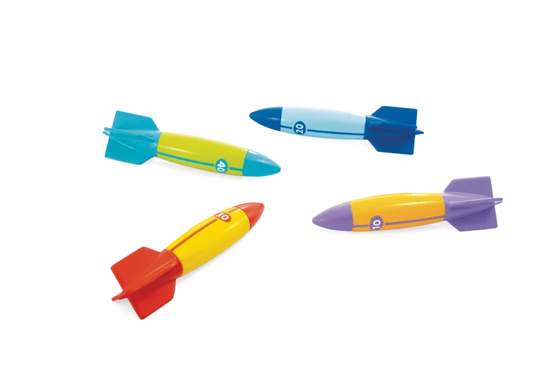 Siluri Subacquei Multicolore (Set da 4) 3cm x 3cm x 12cm Intex