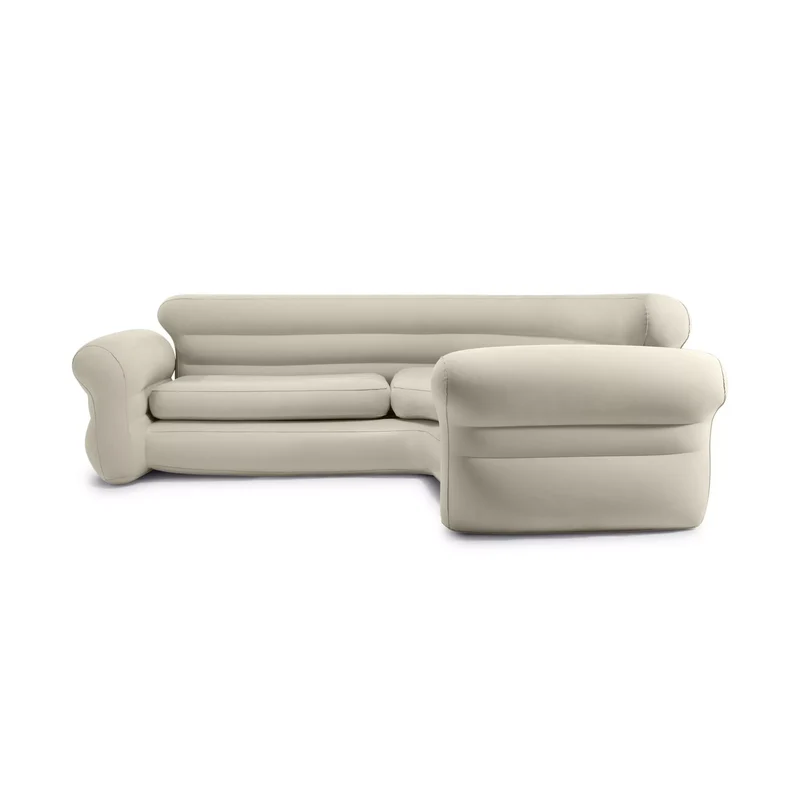 Divano Gonfiabile ad Angolo 257x203x76cm Beige INTEX