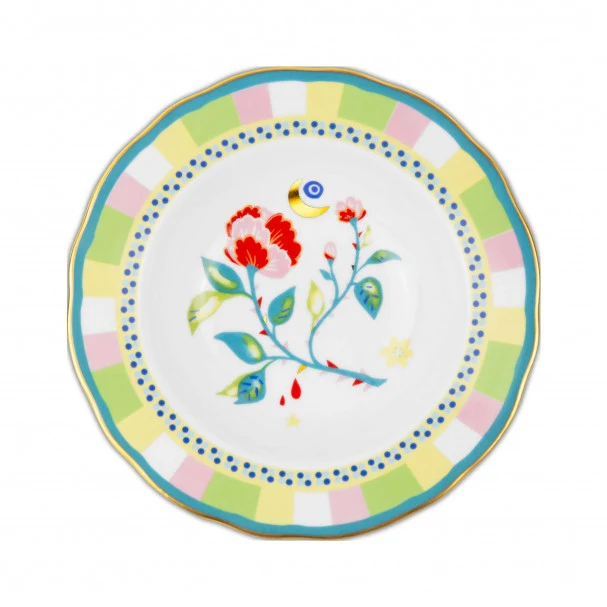 PIATTO FONDO IN PORCELLANA, CON FIORE, MAMMA MIA