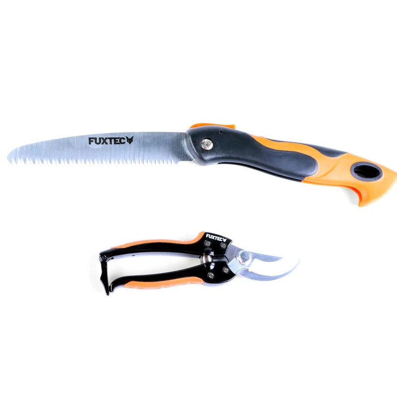 Lot de 2 sécateurs FUXTEC FX-HGW2 - sécateur et couteau-scie