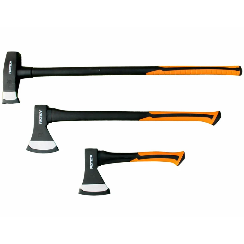 Set 3 haches FUXTEC - hachette + hache + hache de fendage