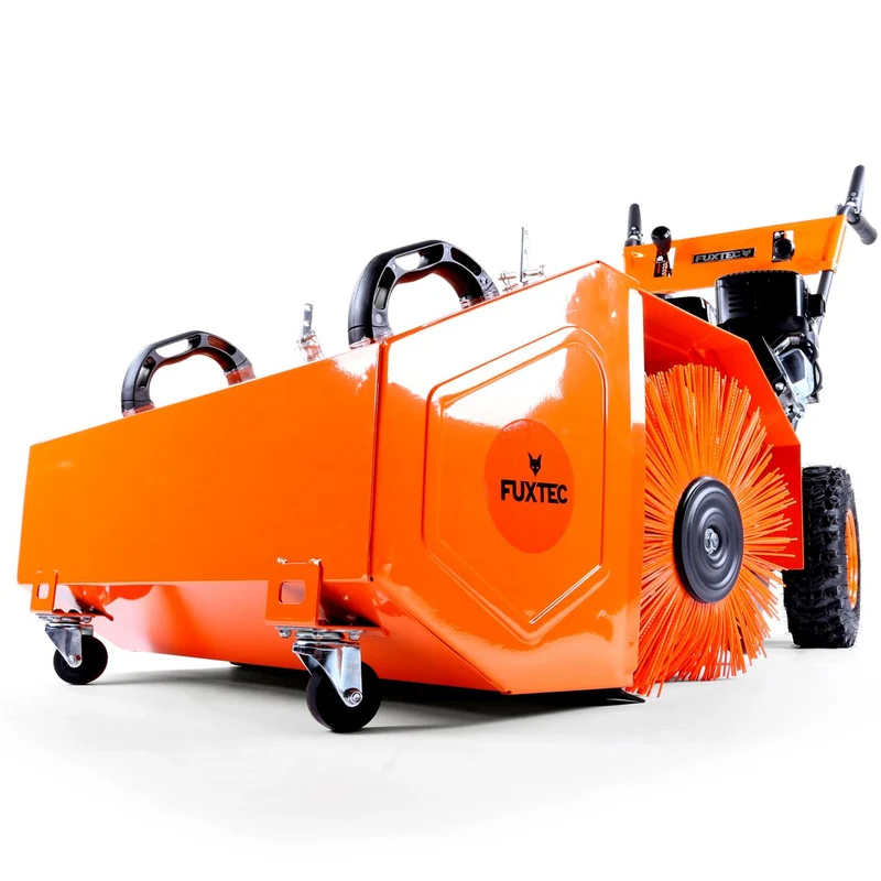 Balayeuse déneigeuse thermique FUXTEC FX-KM196, avec brosse de balayage - sans embout optionnel