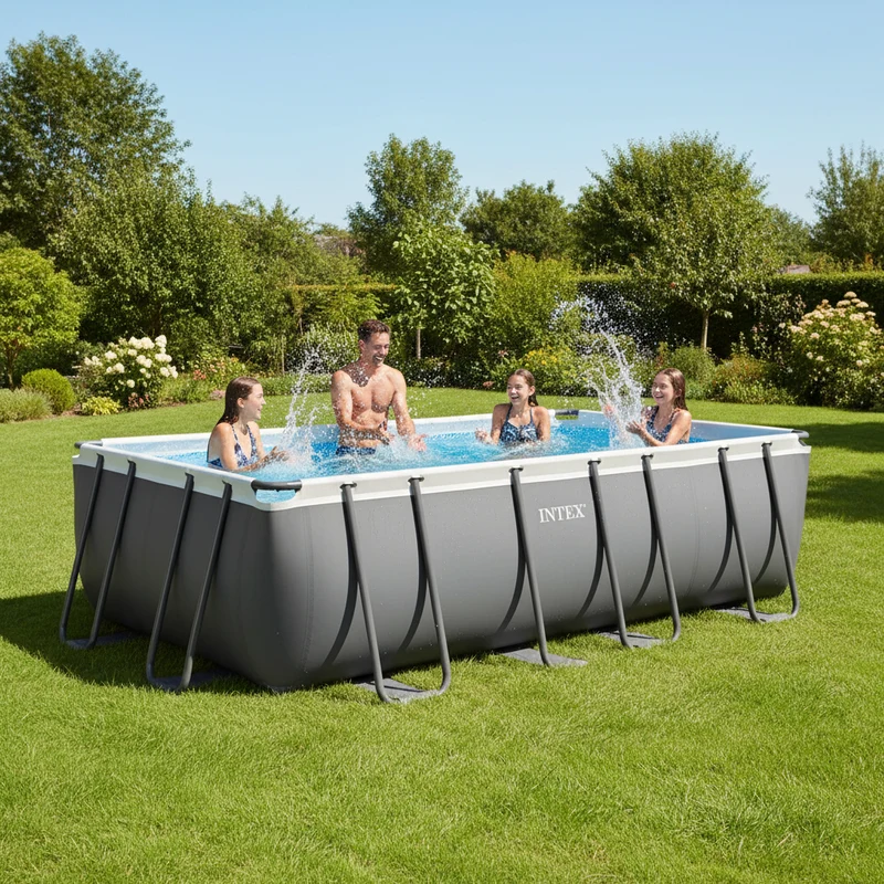 Piscine hors sol rectangulaire INTEX Ultra XTR Frame 549 x 274 x 132 cm avec filtre à sable