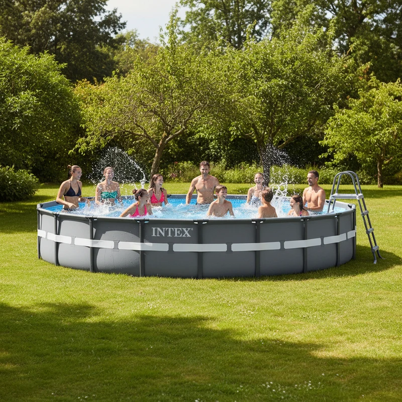 Piscine hors sol INTEX Ultra XTR Frame Ø 732 x 132 cm avec filtre à sable