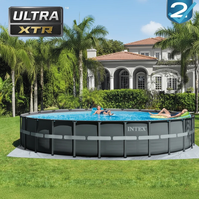 Piscine hors sol INTEX Ultra XTR Frame Ø 732 x 132 cm avec filtre à sable