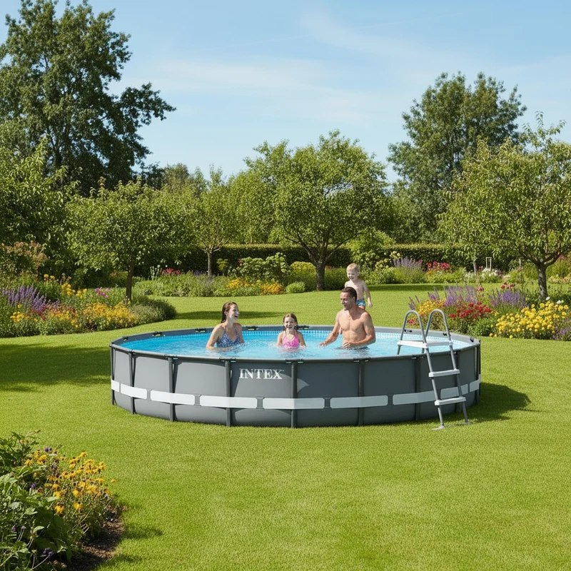 Piscine hors sol INTEX Ultra XTR Frame Ø 610 x 122 cm avec filtre à sable