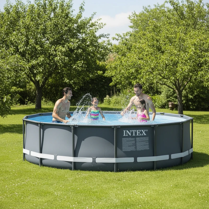 Piscine hors sol INTEX Ultra XTR Frame Ø 488 x 122 cm avec filtre à sable