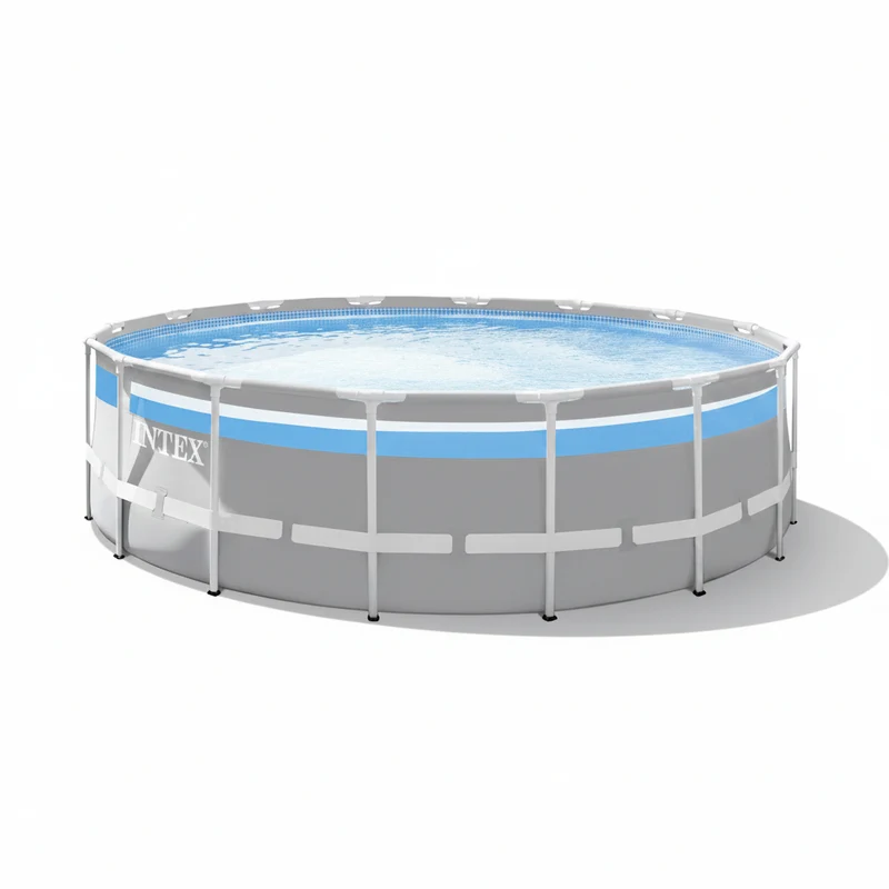 Piscine hors sol INTEX Clearwiew Ø 488 x 122 cm avec fenêtre panoramique, filtre et échelle