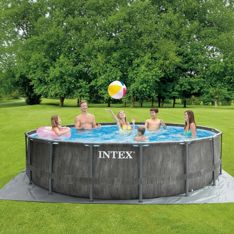Piscine hors sol INTEX Greywood Ø 457 x 122 cm avec filtre et échelle