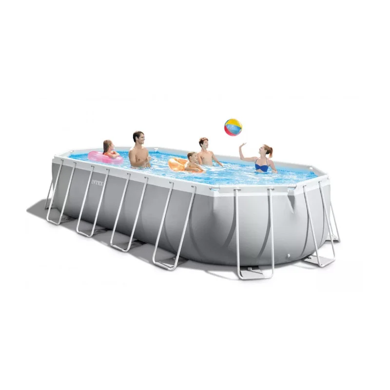 Piscine hors sol ovale INTEX Prism Frame 610 x 305 x 122 cm avec filtre et échelle