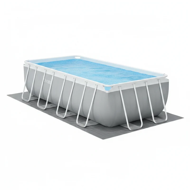 Piscine hors sol rectangulaire INTEX Prism Frame 488 x 244 x 107 cm avec filtre et échelle