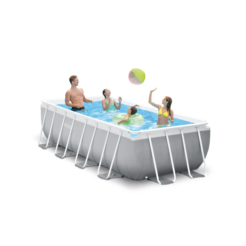 Piscine hors sol rectangulaire INTEX Prism Frame 400 x 200 x 100 cm avec filtre et échelle