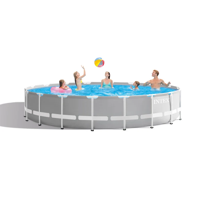 Piscine hors sol INTEX Prism Frame Ø 549 x 122 cm tubulaire avec filtre, bâche et échelle