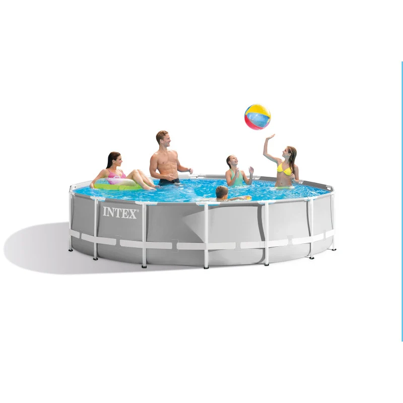 Piscine hors sol INTEX Prism Frame Ø 427 x 107 cm tubulaire avec filtre, bâche et échelle