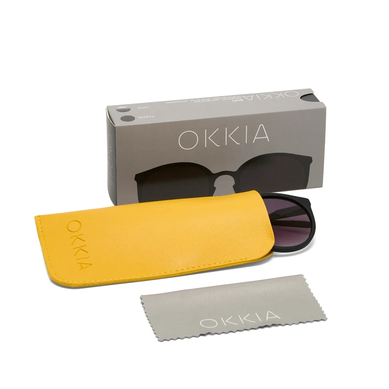 Occhiale da sole premontato modello Berlino Nero OKKIA