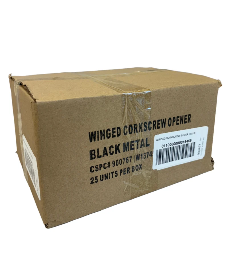 Silver Winged Corkscrew - 25 Units per Box