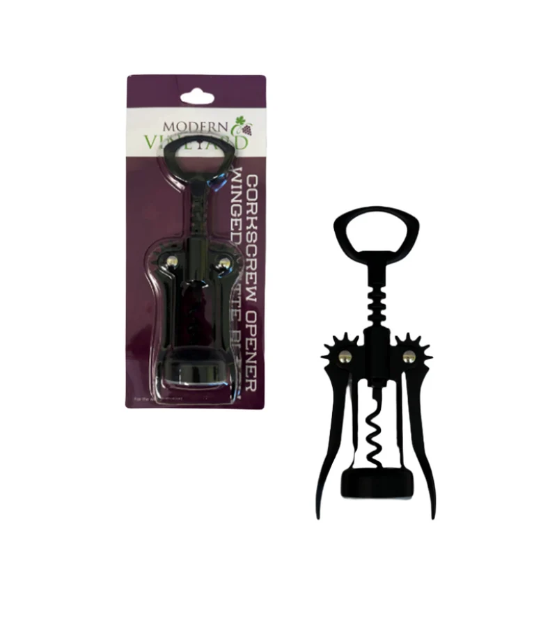 Matte Black Winged Corkscrew - 12 Units per Box