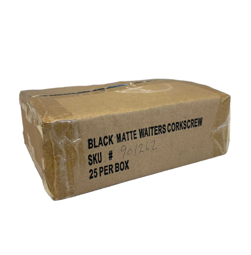 Matte Black Corkscrew Opener - 25 Units per Box