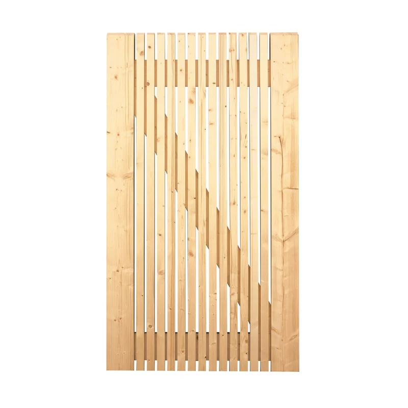 Portail Anvers en sapin naturel – 100 x 180 cm, remplissage ajouré et matériel inclus