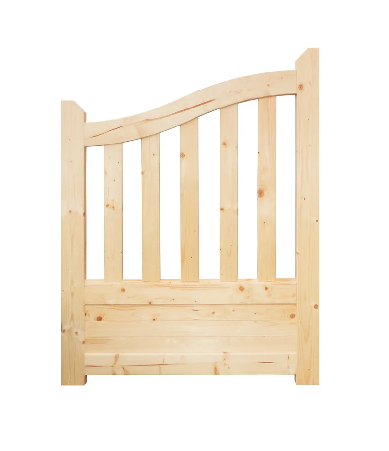 Portail Gand en bois – 100 x 130 cm, accès piéton avec matériel inclus