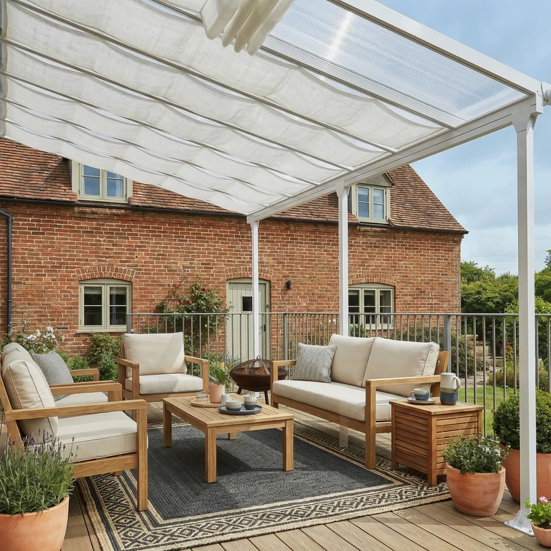 Store de toit pour pergola Palram 3 x 3,05 m – Ombrage UV, confort extérieur