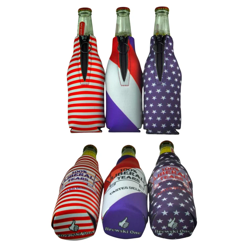 3 pc Patriotic Neoprene Bottle Koozies (8 Sets/Box)