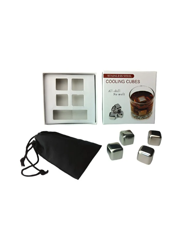 Stainless Ice Cubes - 4 Units per Box