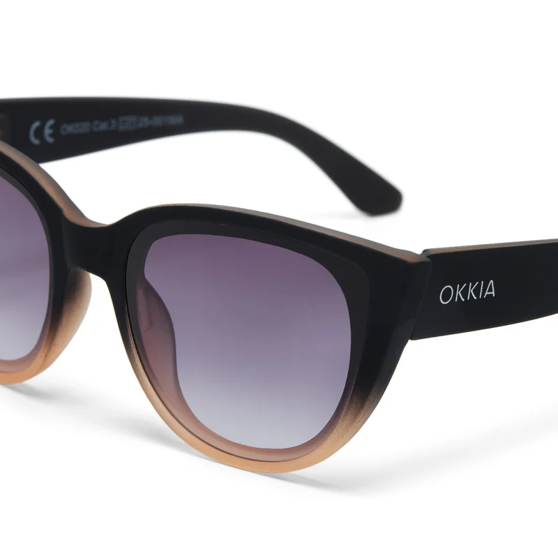 Occhiale da Sole Premontato Modello Silvia Gatto Nero e Rosa OKKIA