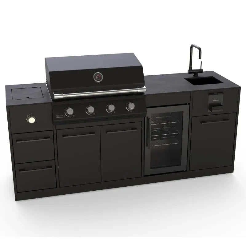 Cucina da Esterno Brabura Lite 400 Nera con Copertura Omaggio