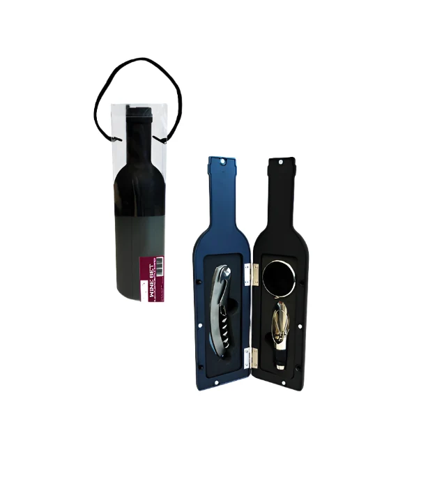 Black Bottle Shaped Corkscrew Set - 8 Units per Box