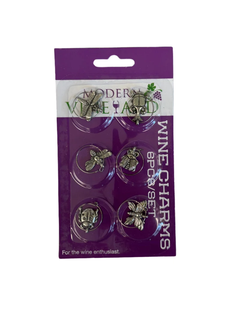 6-Piece Wine Charms - 25 Units per Box