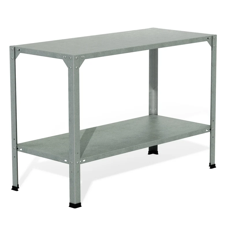 Table double de culture en acier Palram – 2 niveaux, 75 kg, bac à terre
