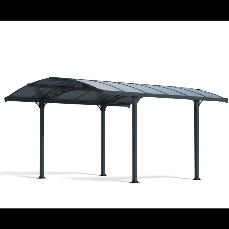 Tonnelle Tucson 359 x 435 cm – Gris anthracite, polycarbonate 6 mm, aluminium